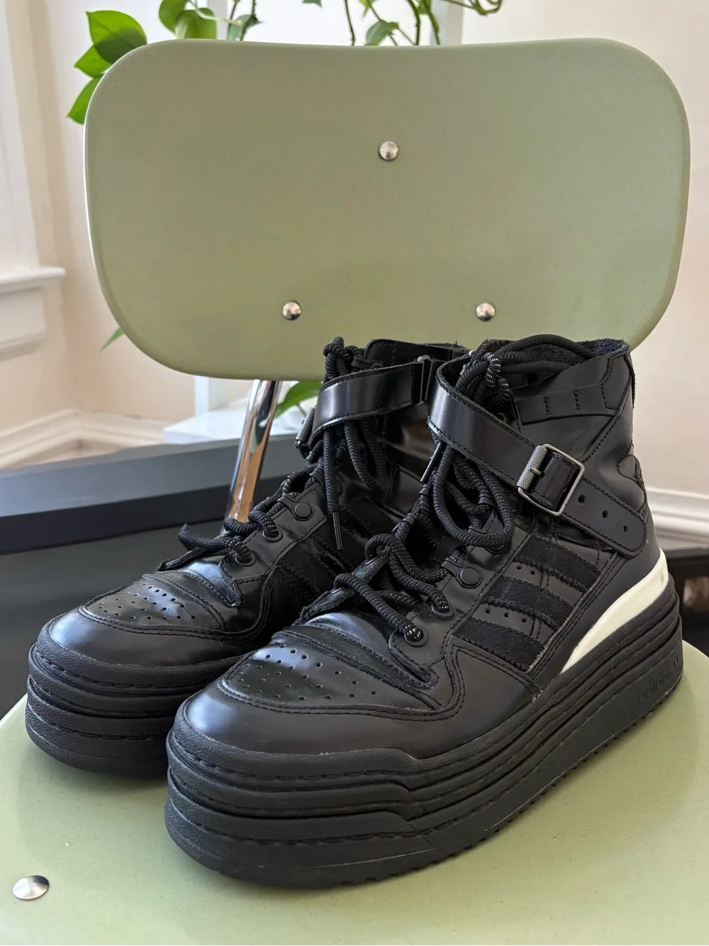 limited edition adidas x AFROPUNK triple platforum high leather boots